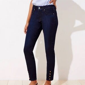 LOFT Blue Ankle Cropped Jeans